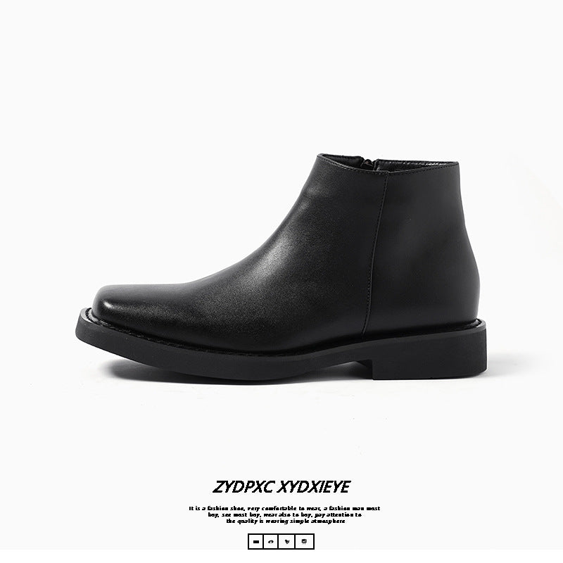 Men's Toe Martin Zipper Chelsea Niche British Boots