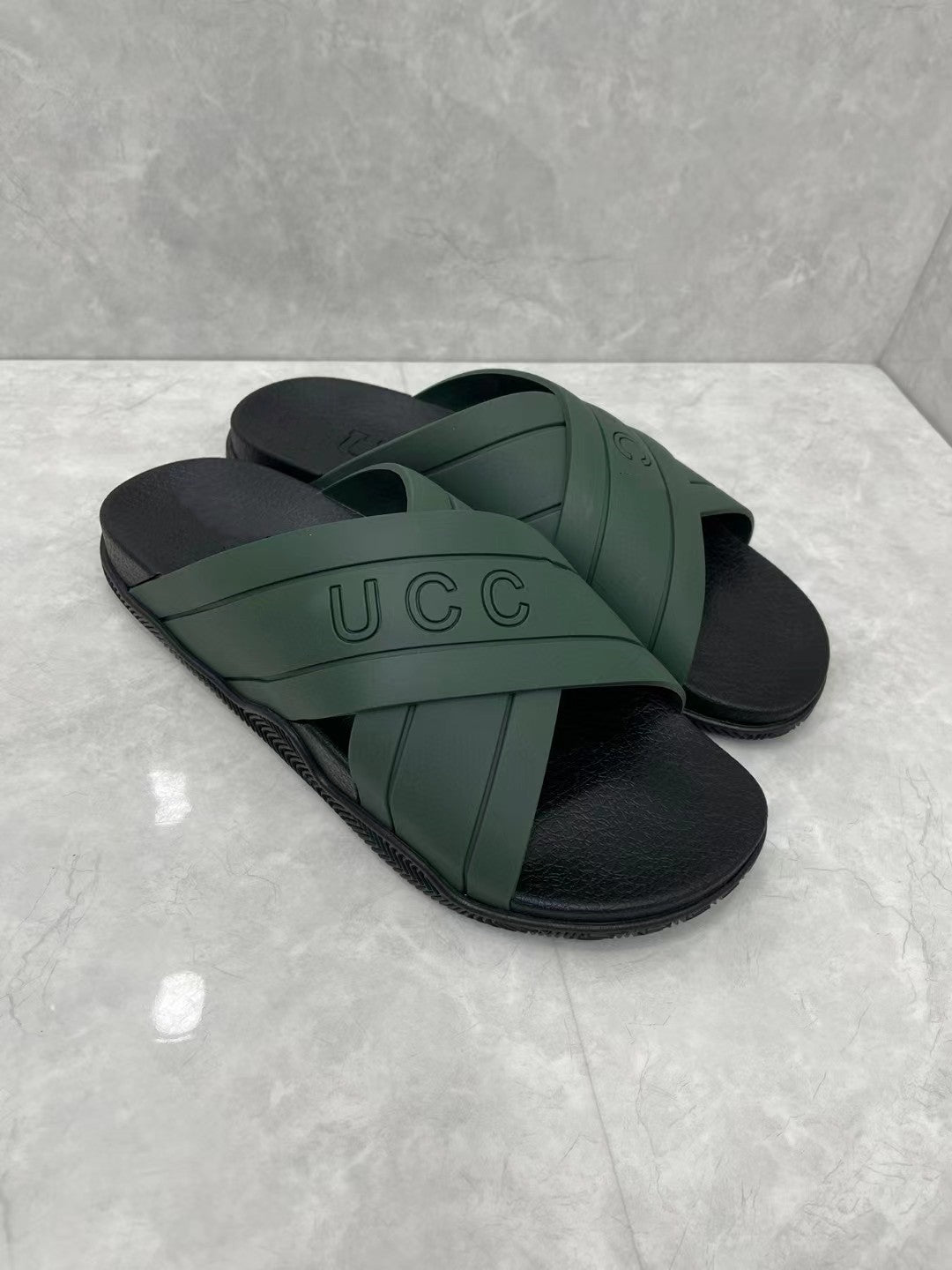 Home Platform Beach Couple Daily Cross Sandals