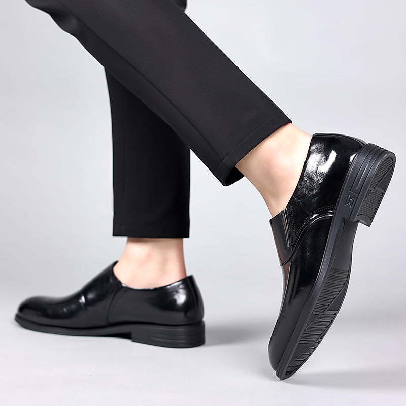 Men's Formal Korean Fashion Slip-on Wedding Leather Shoes