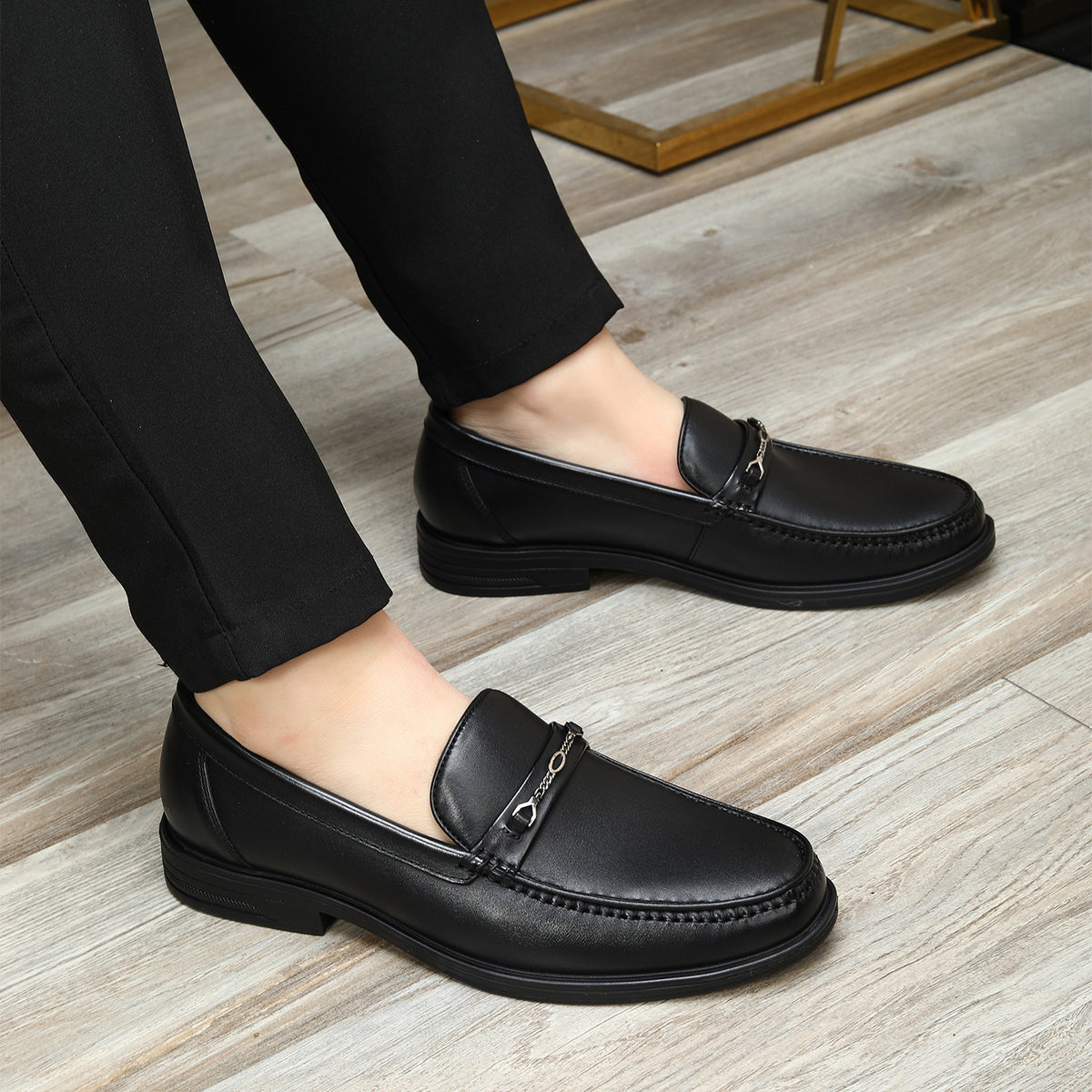Men's Boutique Spring Genuine Slip On Low Men's Business Leather Shoes