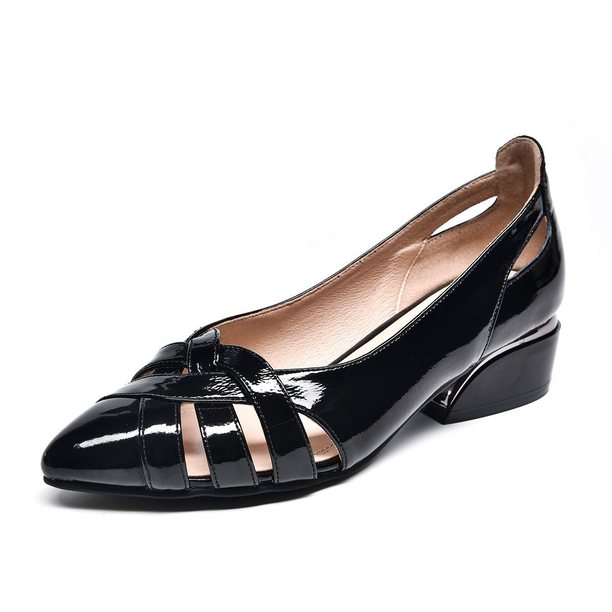 Women's Mid Thick Summer Pointed Low-cut Soft Flat Heels