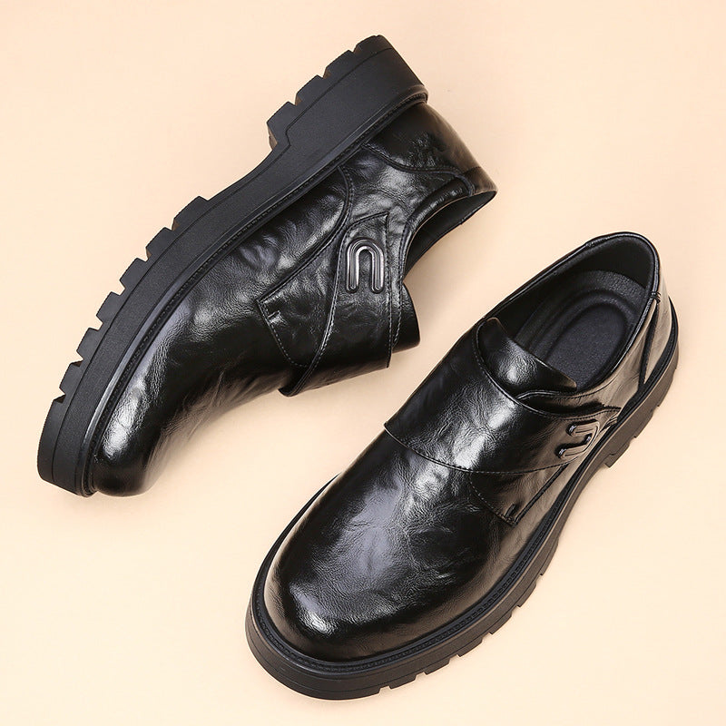 Men's Plus Size Spring Formal Wear Thick Bottom Height Increasing Leisure Men's Shoes