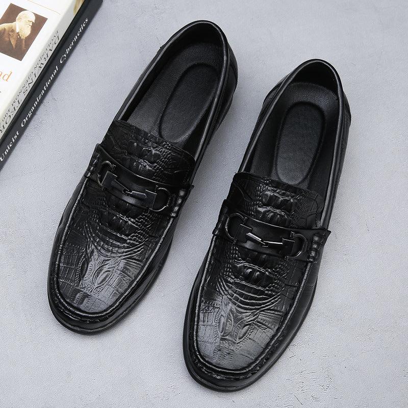 Popular Men's Spring Breathable Slip-on British Men's Business Leather Shoes