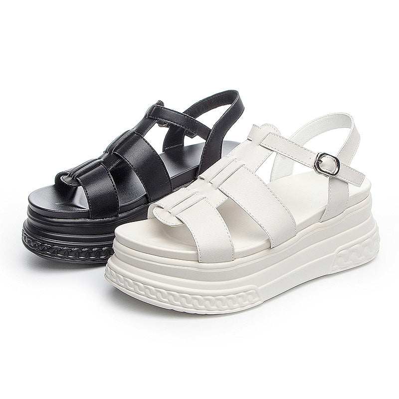 Women's Fairy Style Platform Hole Thick Bottom Sandals