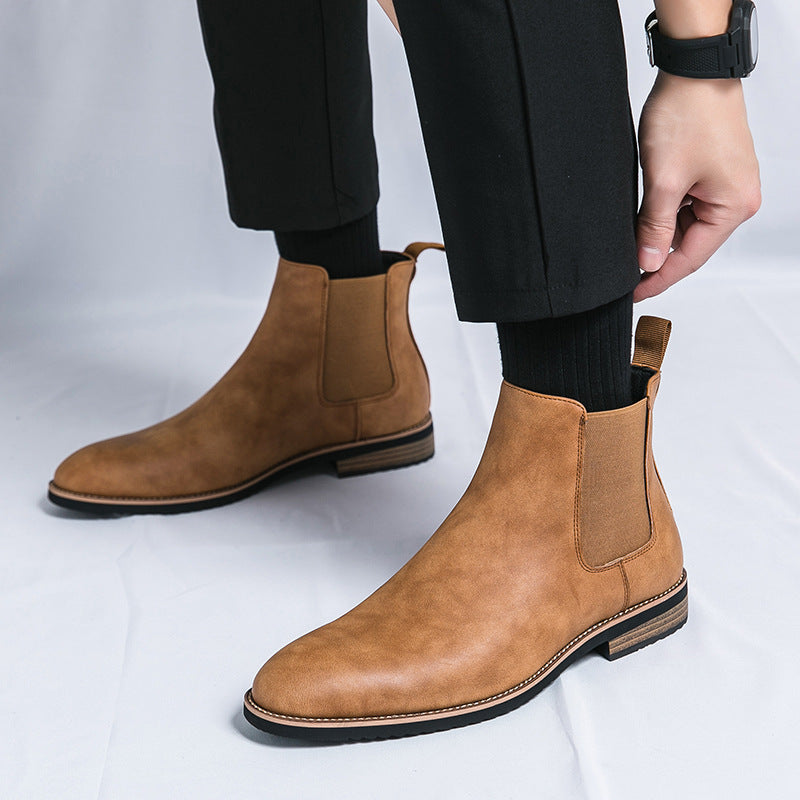 Men's Plus Size British Style Retro Fashion Boots