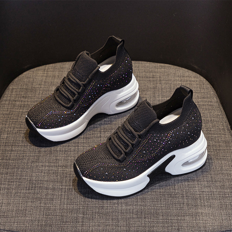 Women's Insole Summer Breathable Hollow Mesh Surface Lace Up Casual Shoes