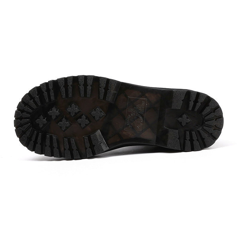 Women's Slip-on Chelsea Platform Elevator British Short Muffin Bottom Side Women's Casual Shoes