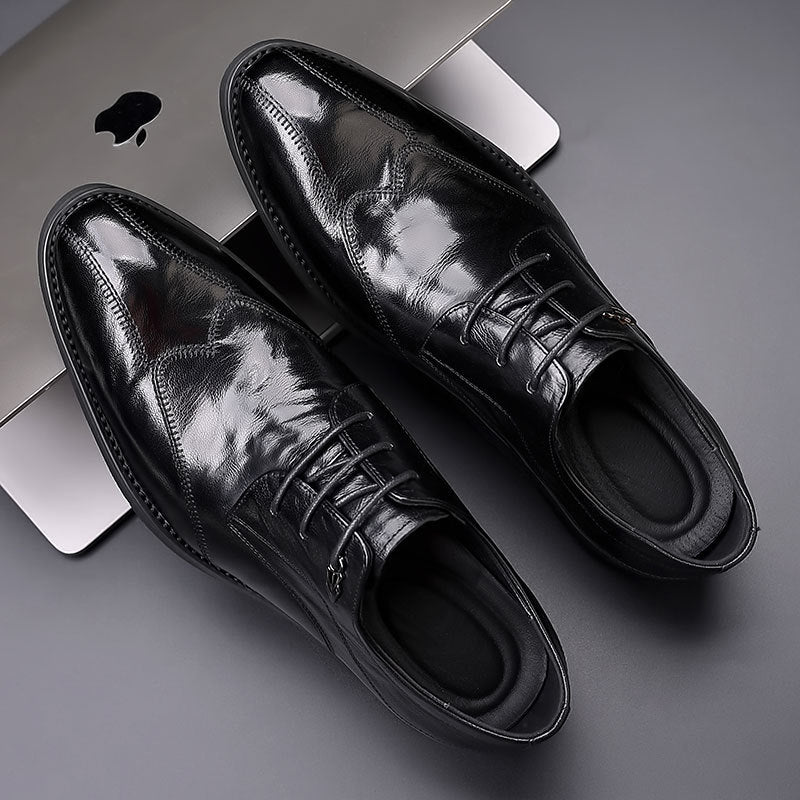 Men's Sheepskin Business Formal Wear British One Leather Shoes
