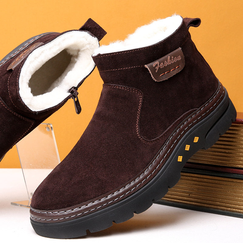 Size Cotton Thick Bottom Warm Fur Snow Boots