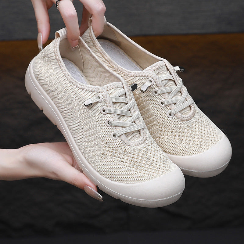 Women's Old Breathable Soft Bottom Lightweight Comfortable Slip-on Casual Shoes