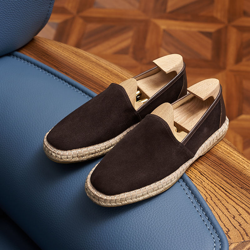 Men's Sheepskin Fisherman Flat Leisure Slip On Leather Shoes