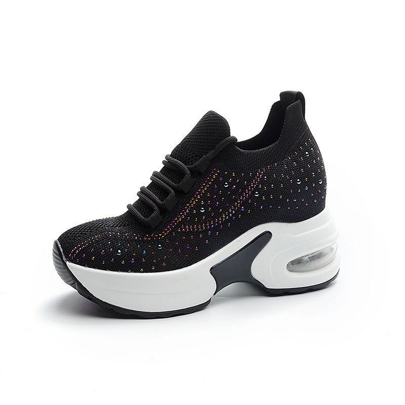 Women's Insole Summer Breathable Hollow Mesh Surface Lace Up Casual Shoes