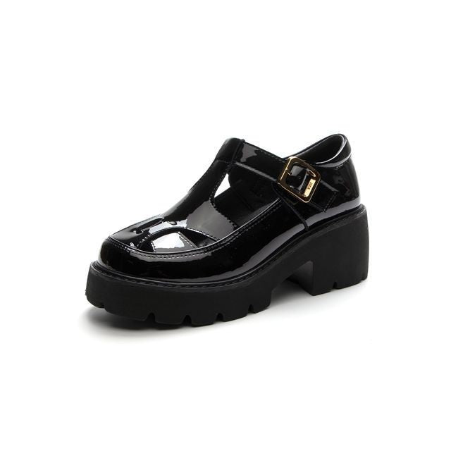 Women's Small Platform Retro Closed Toe British Sandals