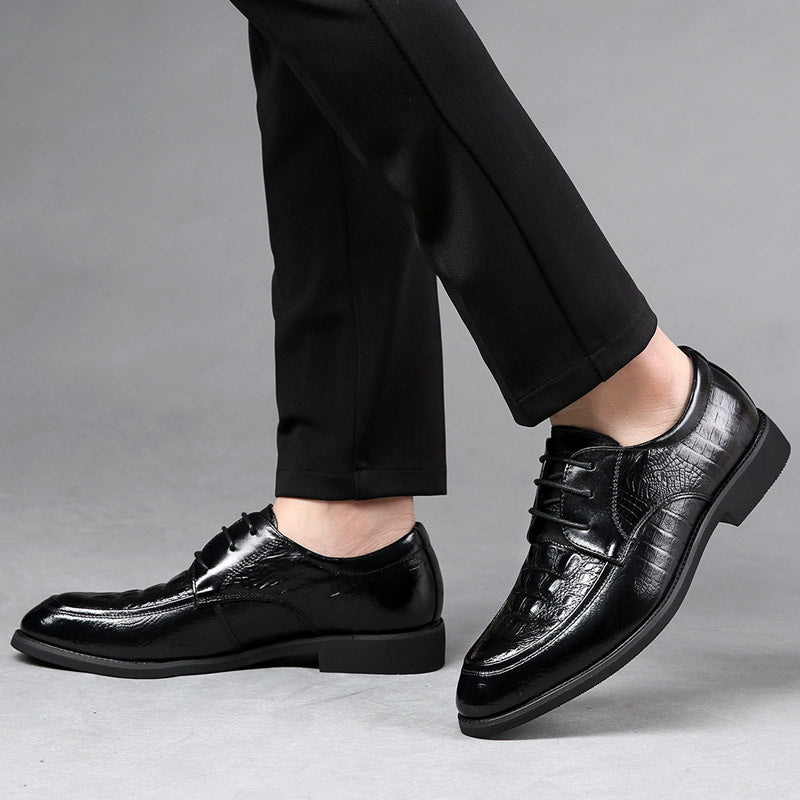 Men's Autumn Cowhide Korean Style Small Size Leather Shoes