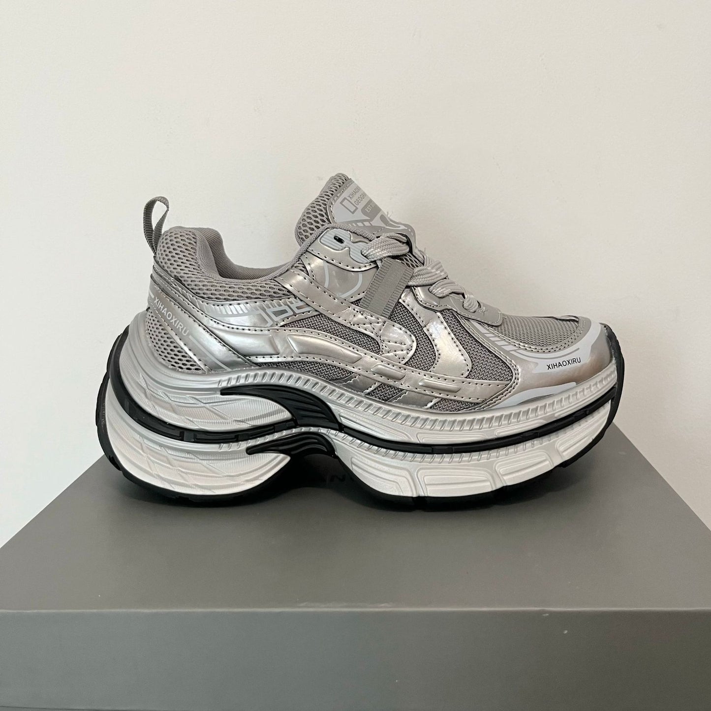 Women's Heightened Daddy Mesh Breathable Outdoor Leisure Sneakers