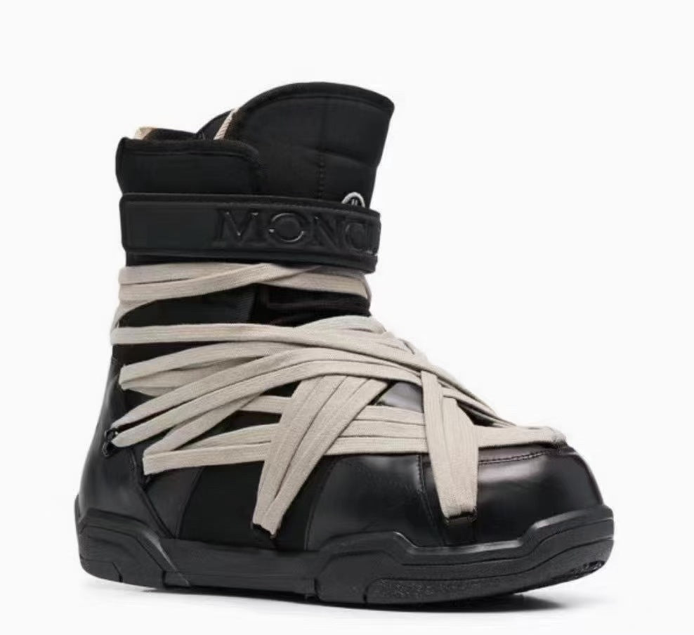 Women's & Men's High Street Crazy Bandage Style Flat Snow Boots