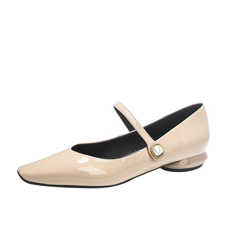 Simple Strap Mary Jane Female Square Women's Shoes