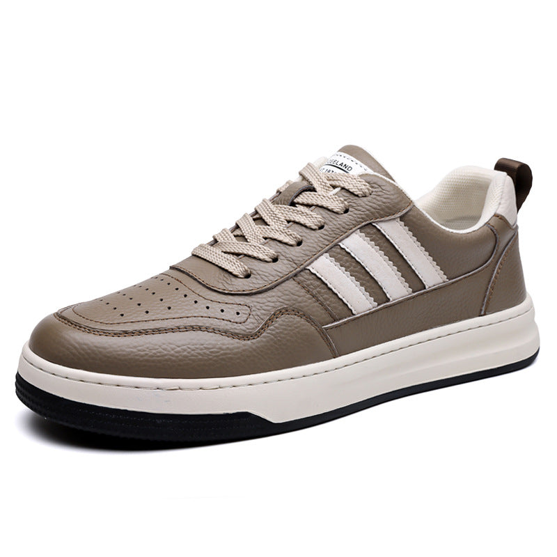 Men's Top Layer Cowhide Thick-soled Fashion Genuine Sneakers