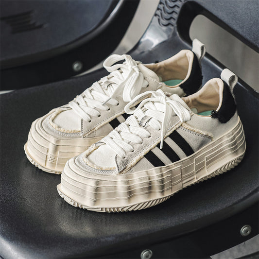 Men's Bottom Beggar Niche Dissoed Dirty Retro Canvas Shoes