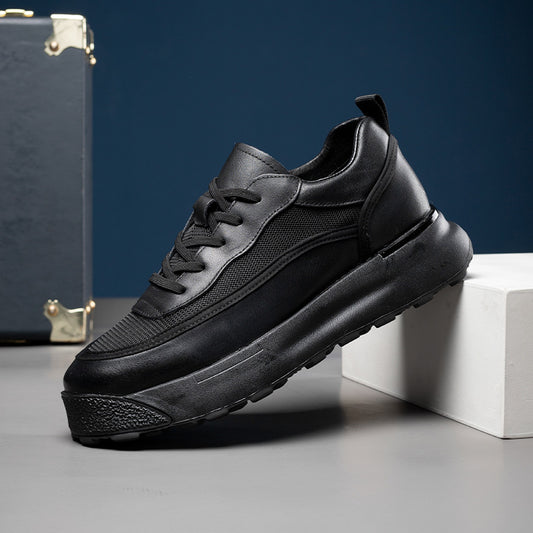 Men's Wide Toe Platform Simple Mesh Breathable Casual Shoes