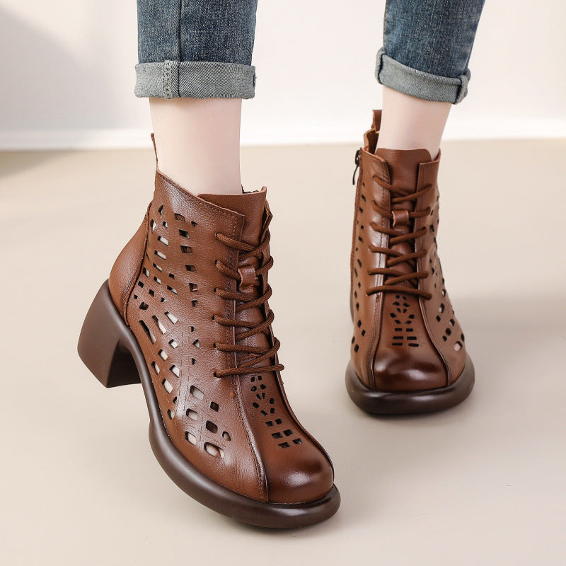 Women's Style Chunky Ankle Soft Bottom Wild Heels