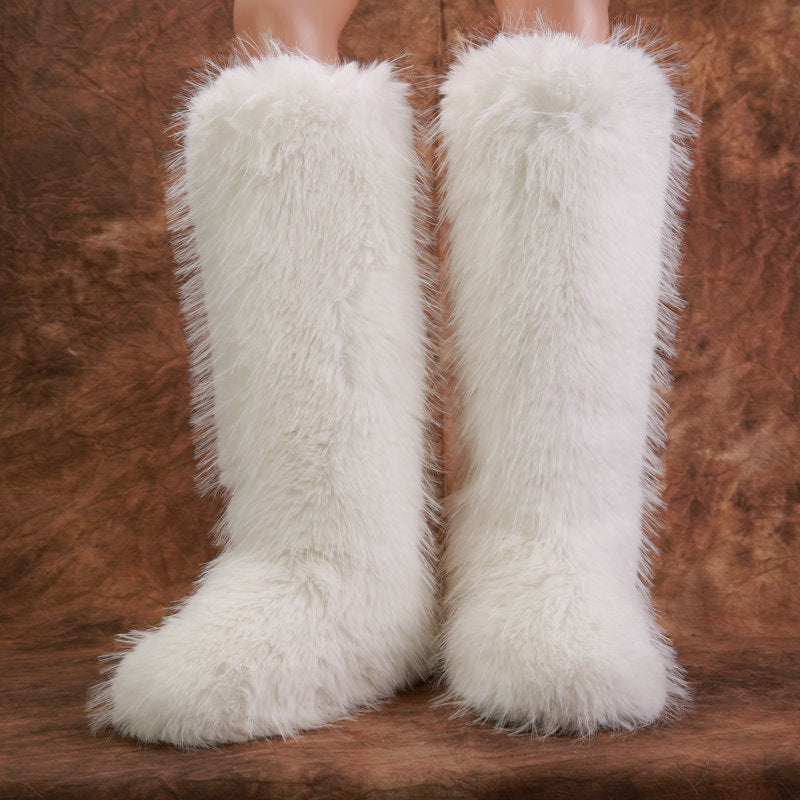 Women's Over The Knee Female Fleece-lined Winter Snow Boots