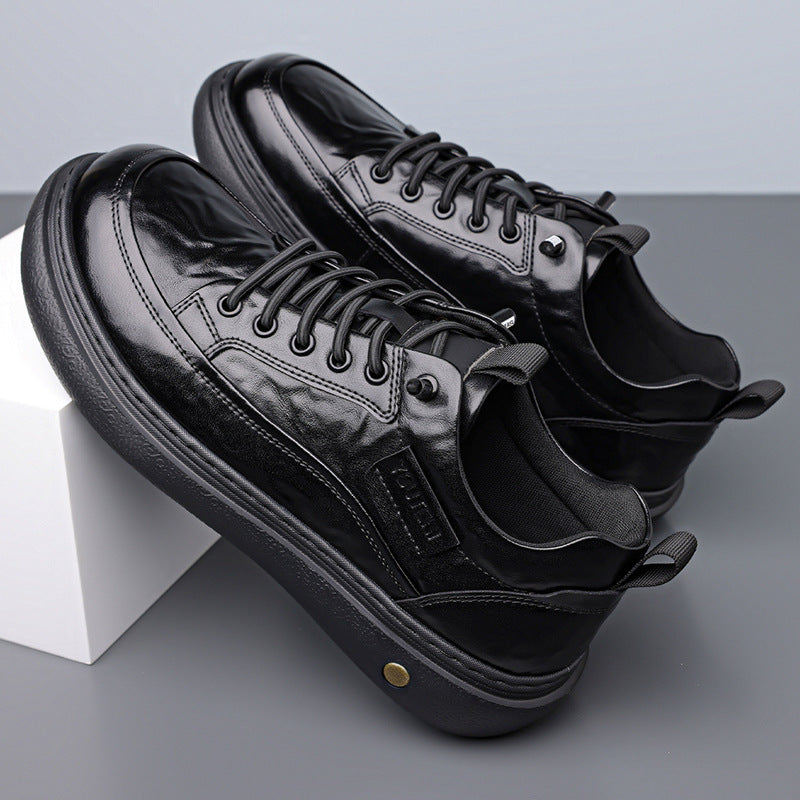 Men's Autumn Business Elastic Band Slip-on Fashion Trendy Men's Board Shoes