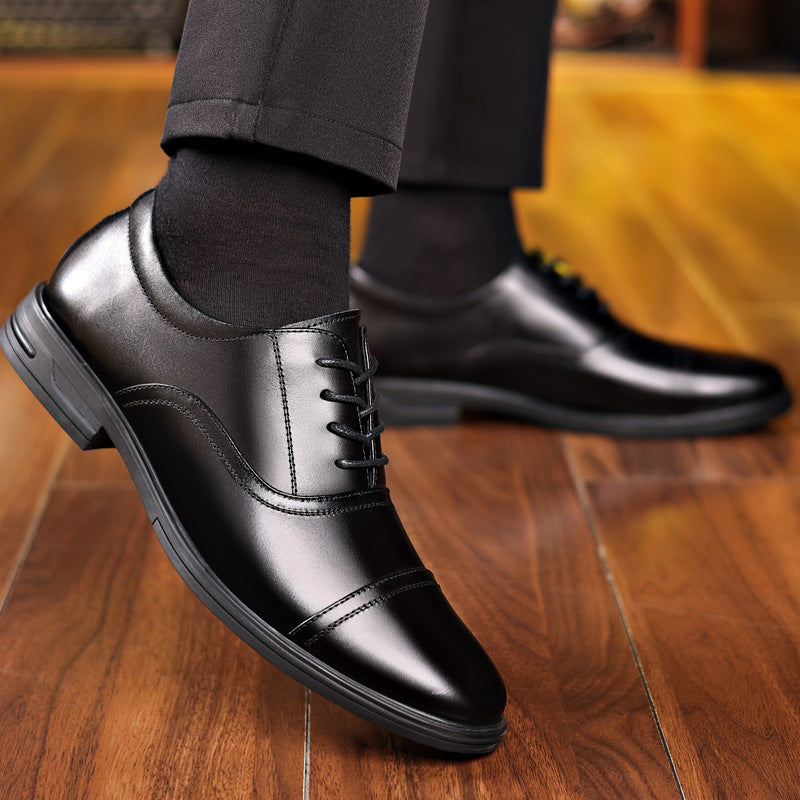 Men's Spring Breathable Business Formal Wear Soft Leather Shoes