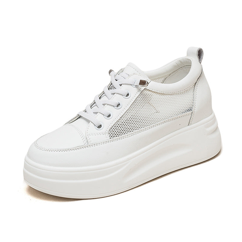 Women's Surface White Breathable Summer Platform Height Increasing Women's Casual Shoes