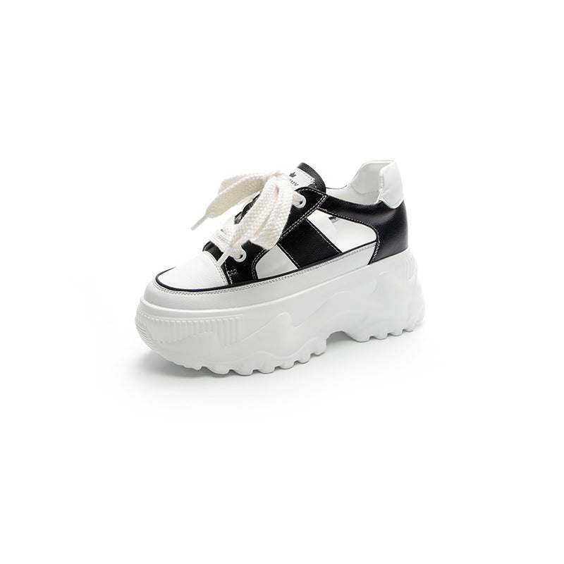 Women's Platform Roman Style White Hole Sandals