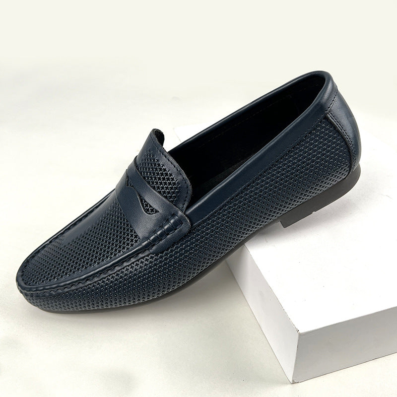 Men's First Layer Cowhide Soft Bottom Breathable Casual Shoes