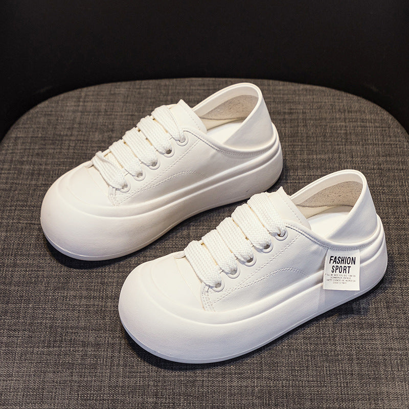 Women's Bread Summer Sports Versatile Board Round White Women's Casual Shoes