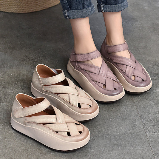 Women's Two Pairs Of Patchable Platform Summer Outdoor Sandals