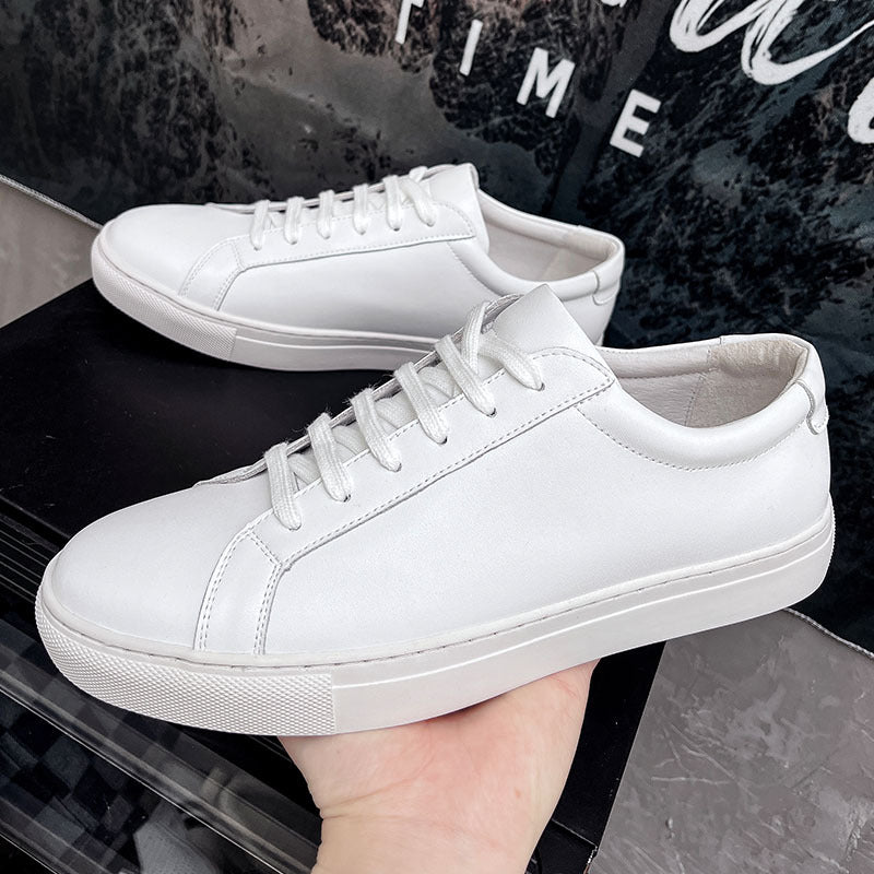 Men's Spring White Korean Flat Trendy Suit Men's Board Shoes