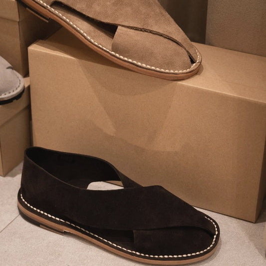 Men's Summer Cowhide Suede Handmade Roman Comfortable Sandals