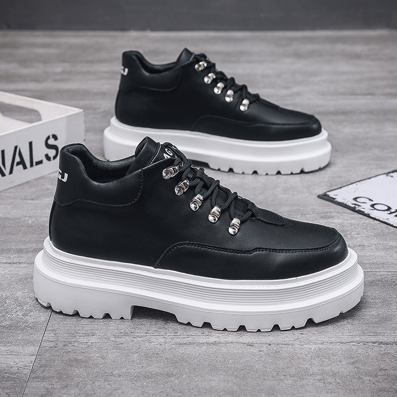 Men's Contrast Color Platform Metal Trend Versatile Sneakers