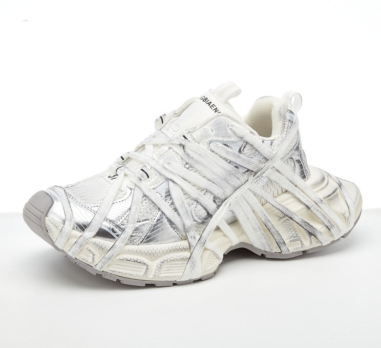 Women's & Men's Dad Platform Mesh Elevator Breathable Fried Sneakers