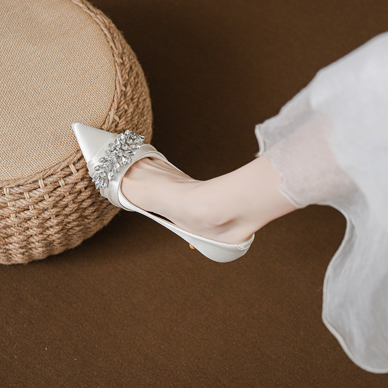Women's Design Sense Niche White Wedding Bridal Women's Shoes
