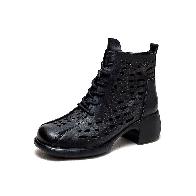Women's & Men's Comfortable Roman Style Retro Rub Colored Heels