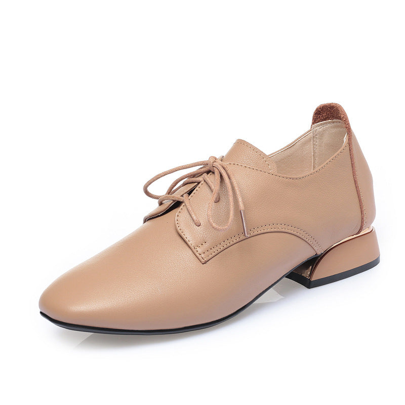 Women's Chunky Spring Round Toe Mid Soft Women's Shoes