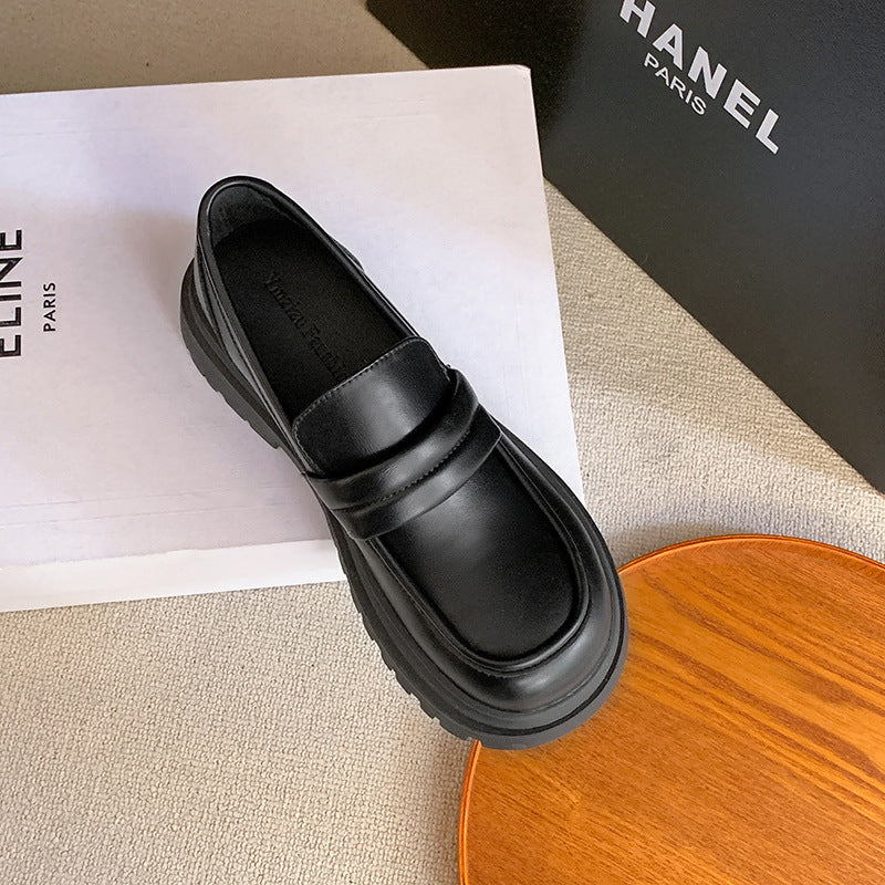 Women's Platform Spring College Style Slip-on Round Loafers