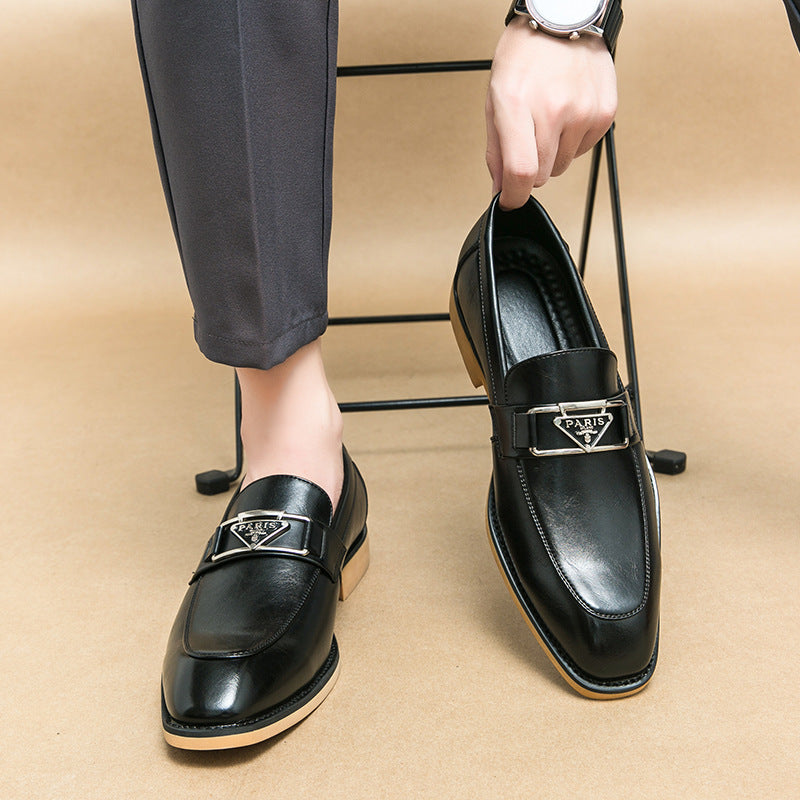 Men's Smile Welcome British Style Bridegroom Wedding Autumn Leather Shoes