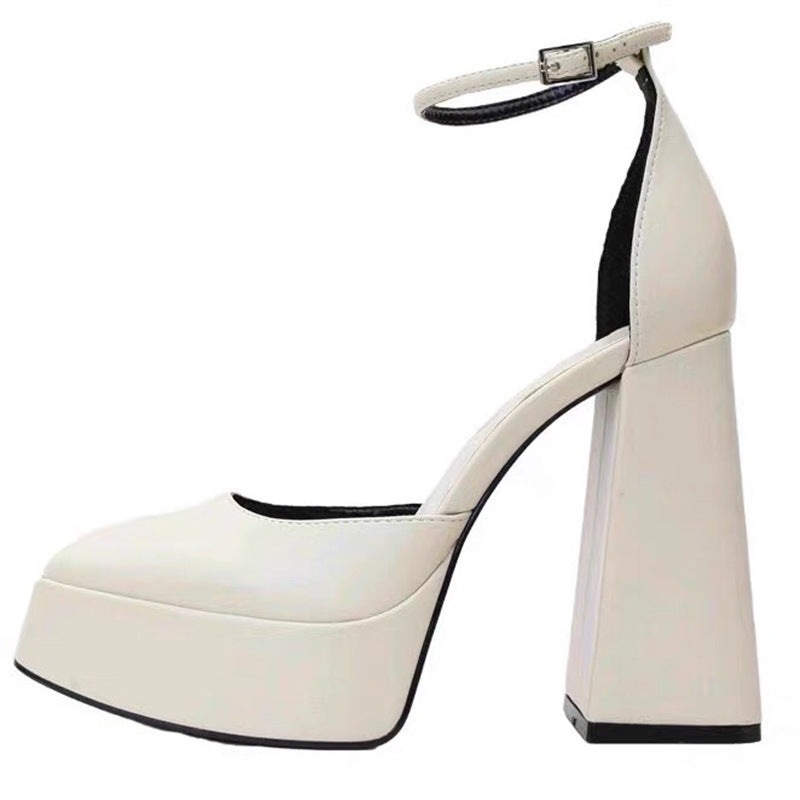 Women's Mary Jane High Chunky Barbie Waterproof Heels