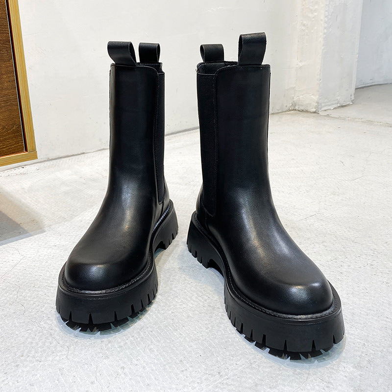 Men's Autumn Breathable Middle High Top Worker Korean Boots