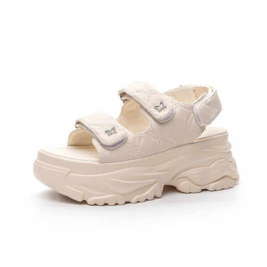 Women's Velcro Summer Platform Solid Color Simple Sandals