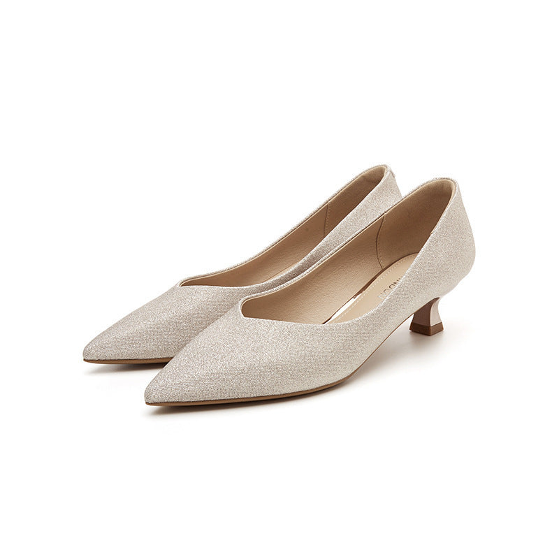 Women's Temperament Wild Stiletto Bridesmaid High Women's Fashion Shoes