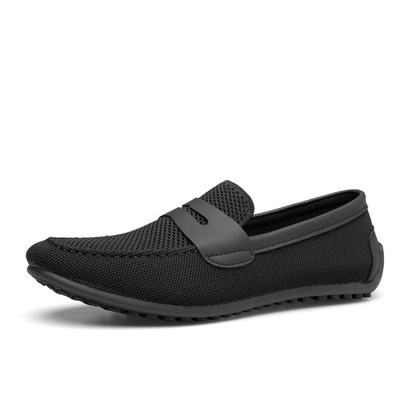 Men's Fashion Breathable Slip-on Soft Bottom Mesh Canvas Shoes