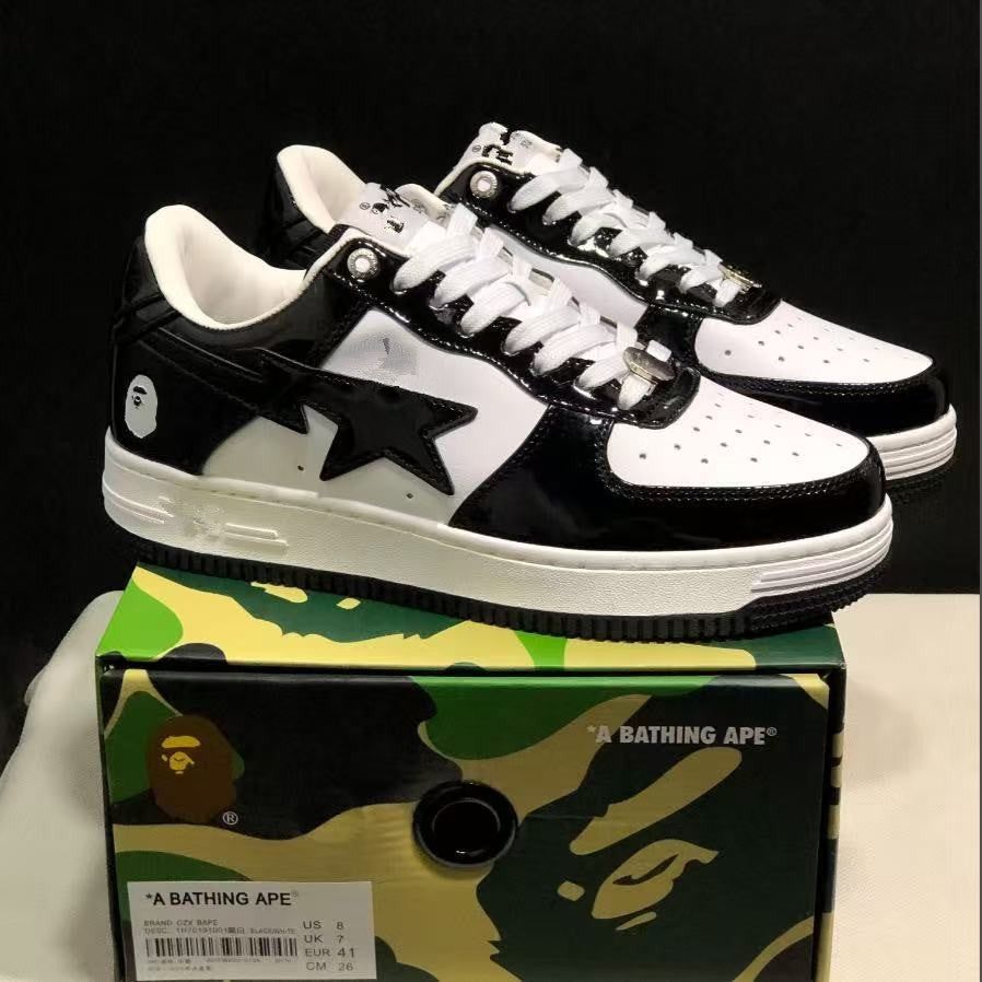 Women's & Men's Head Air Force Joint Name Black White Panda Warrior Men's Board Shoes