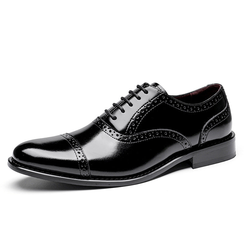 Men's Brogue Business Formal Wear British Style Leather Shoes