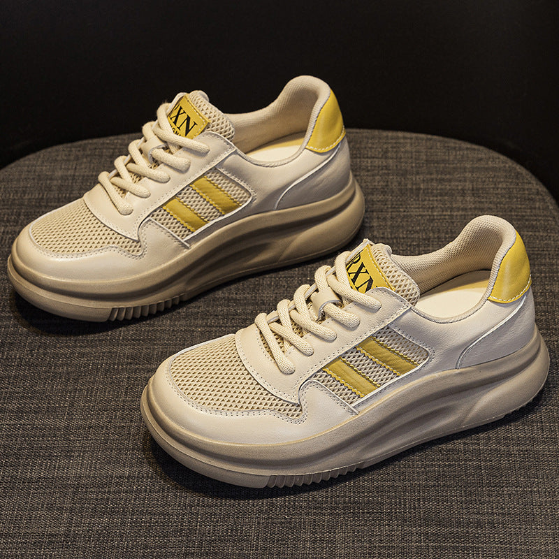 Women's Layer Cowhide Easy Wear Summer Genuine Sneakers